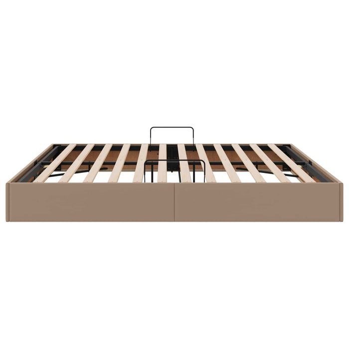 Cadru de pat otoman Cappuccino 200 x 200 cm Piele artificială WALTI