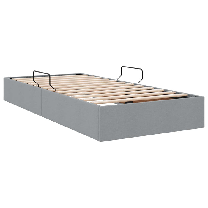 Cadru de pat otoman Gri deschis 90 x 200 cm țesătură WALTI
