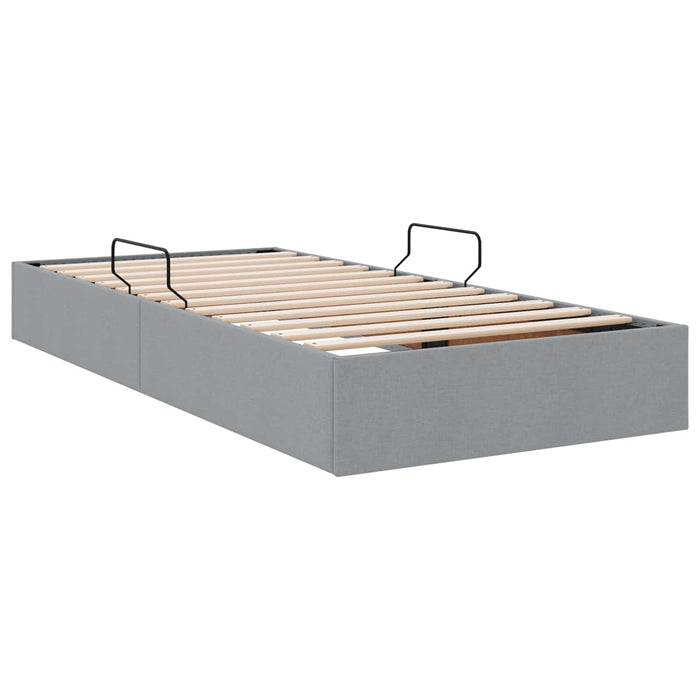 Cadru de pat otoman Gri deschis 90 x 200 cm țesătură WALTI