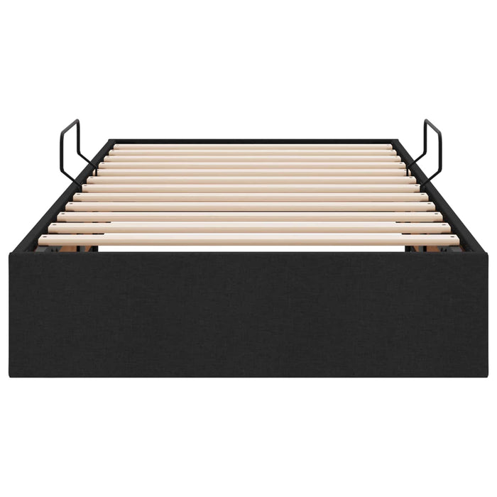 Cadru de pat otoman cu depozitare Negru 90 x 200 cm țesătură WALTI