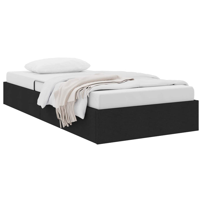 Cadru de pat otoman cu depozitare Negru 100 x 200 cm țesătură WALTI