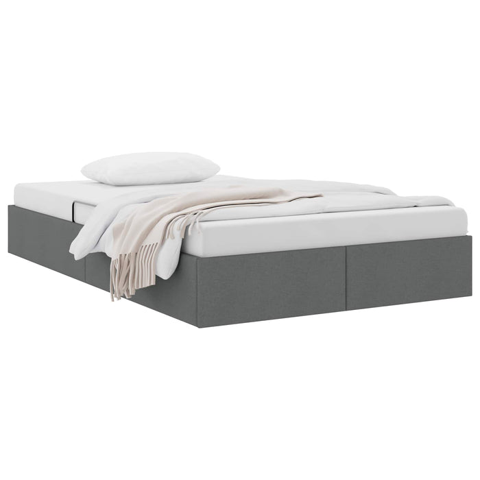 Cadru de pat otoman Gri închis 120 x 190 cm țesătură WALTI
