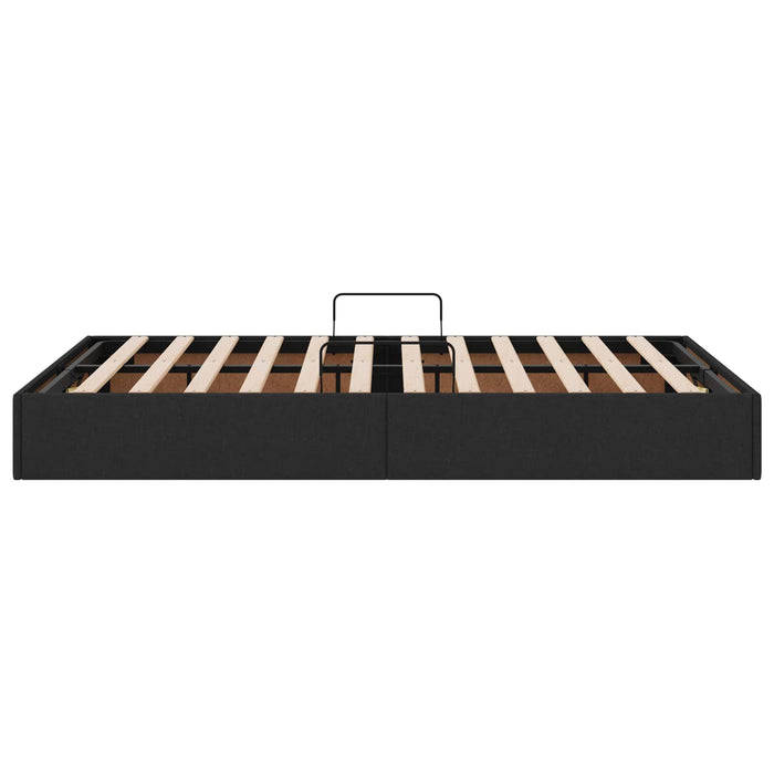 Cadru de pat otoman cu depozitare Negru 120 x 200 cm țesătură WALTI