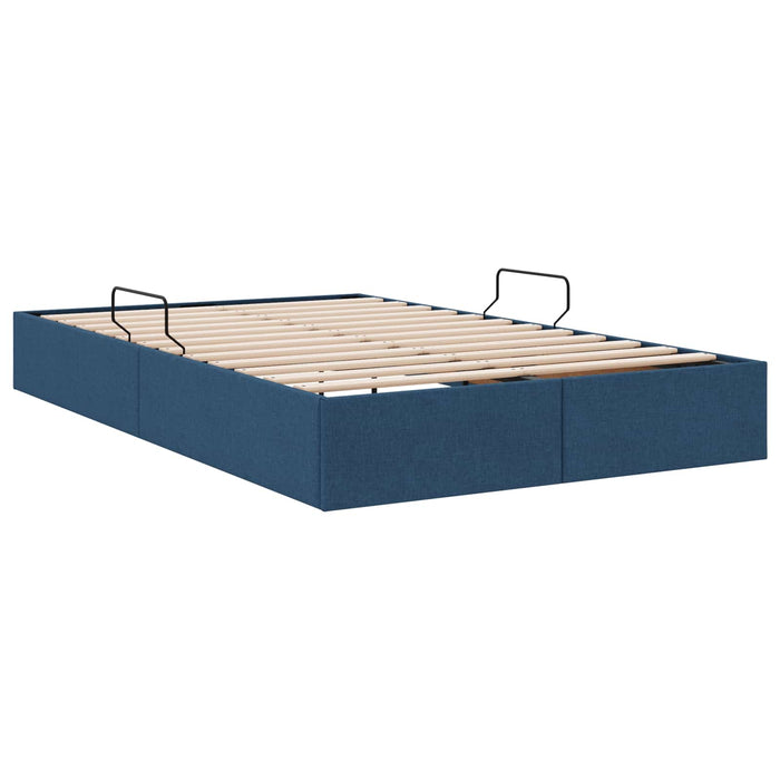 Cadru de pat otoman albastru 120 x 200 cm țesătură WALTI