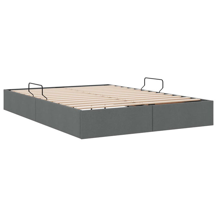 Cadru de pat otoman Gri închis 140 x 200 cm țesătură WALTI