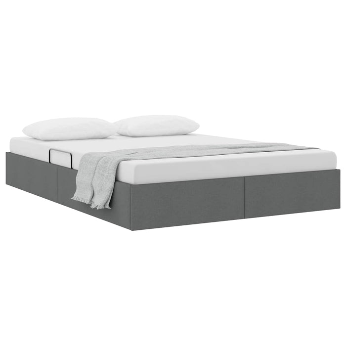 Cadru de pat otoman Gri închis 140 x 200 cm țesătură WALTI