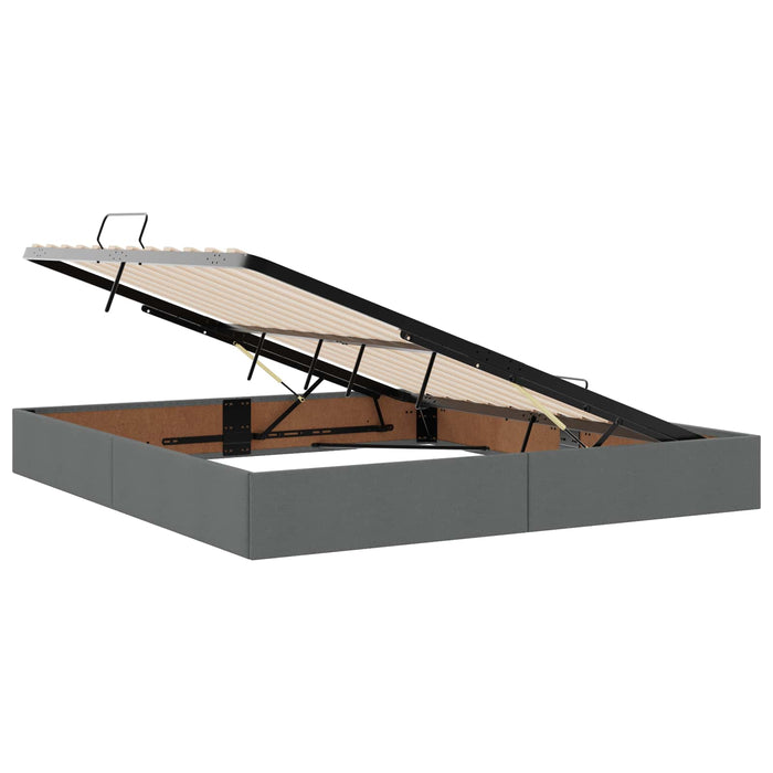Cadru de pat otoman Gri închis 160 x 200 cm țesătură WALTI