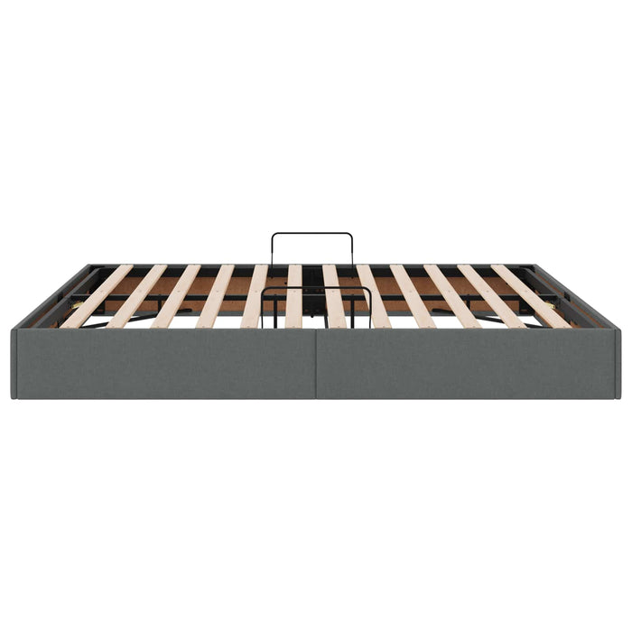 Cadru de pat otoman Gri închis 160 x 200 cm țesătură WALTI