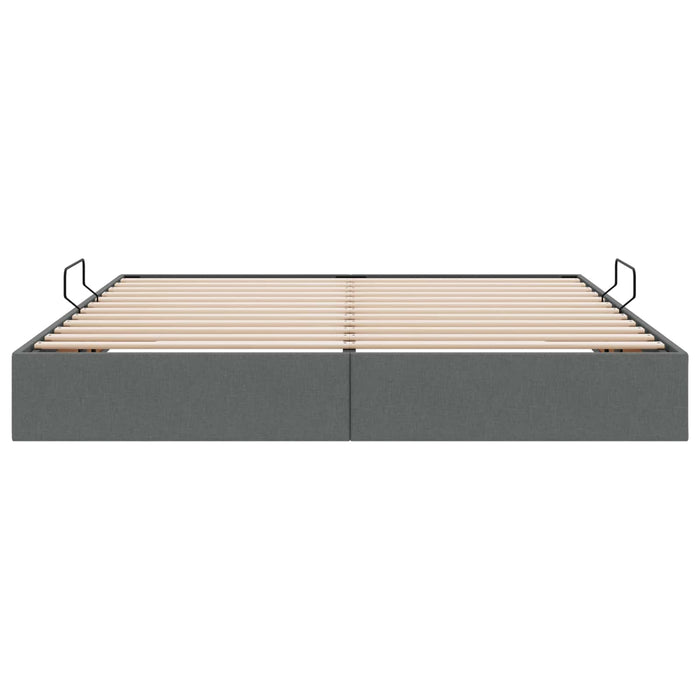 Cadru de pat otoman Gri închis 180 x 200 cm țesătură WALTI