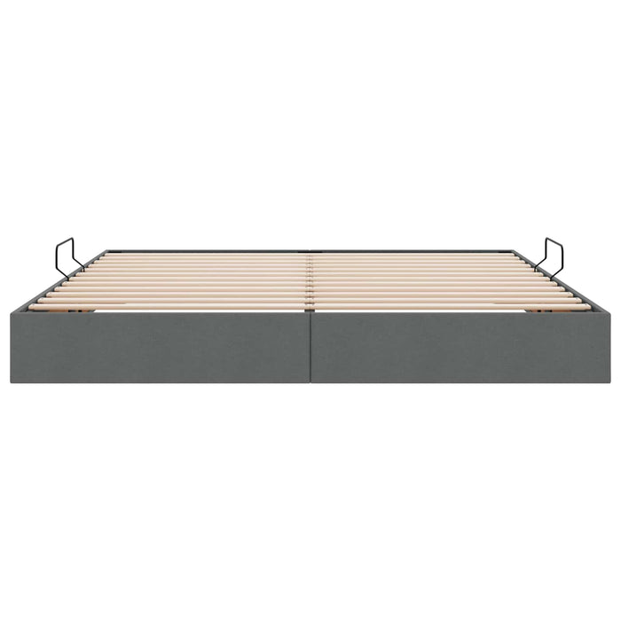 Cadru de pat otoman Gri închis 200 x 200 cm țesătură WALTI