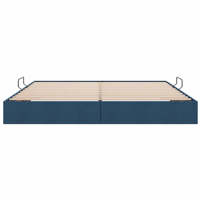 Cadru de pat otoman albastru 200 x 200 cm țesătură WALTI