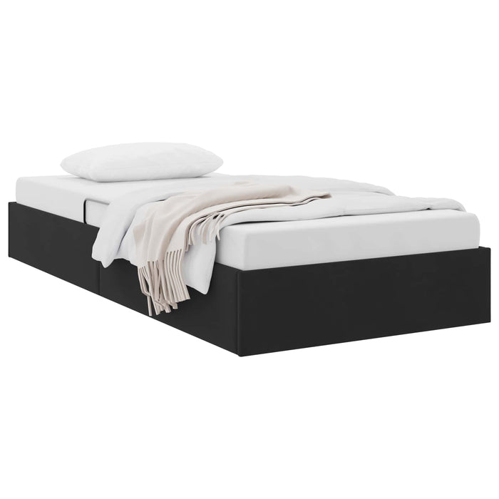 Cadru de pat otoman cu depozitare Negru 90 x 190 cm Catifea - WALTI WALTI