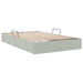 Cadru de pat otoman Gri deschis 120 x 190 cm Catifea - WALTI WALTI