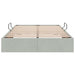 Cadru de pat otoman Gri deschis 120 x 190 cm Catifea - WALTI WALTI