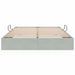 Cadru de pat otoman Gri deschis 140 x 190 cm Catifea - WALTI WALTI