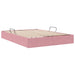 Cadru de pat otoman cu depozitare Roz 140 x 200 cm Catifea - WALTI WALTI