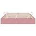 Cadru de pat otoman cu depozitare Roz 140 x 200 cm Catifea - WALTI WALTI