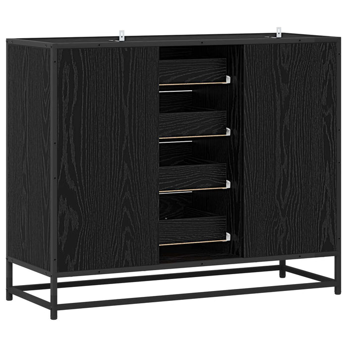 Bufet Stejar Negru 92 x 35 x 76 cm Lemn prelucrat WALTI