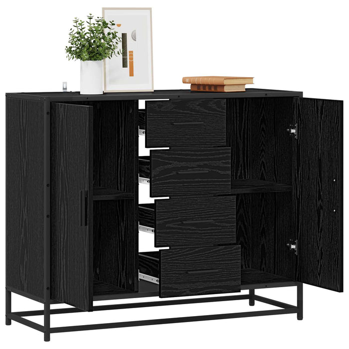 Bufet Stejar Negru 92 x 35 x 76 cm Lemn prelucrat WALTI