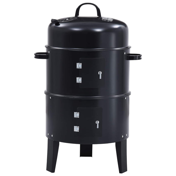 Grătar exterior Ø 40 x 80 cm Oțel Negru WALTI