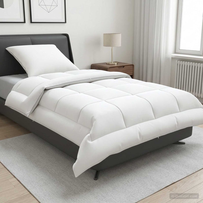 Set de plapumă și perne 2 buc. 135x200 cm Vară 200 GSM Lână Alb WALTI