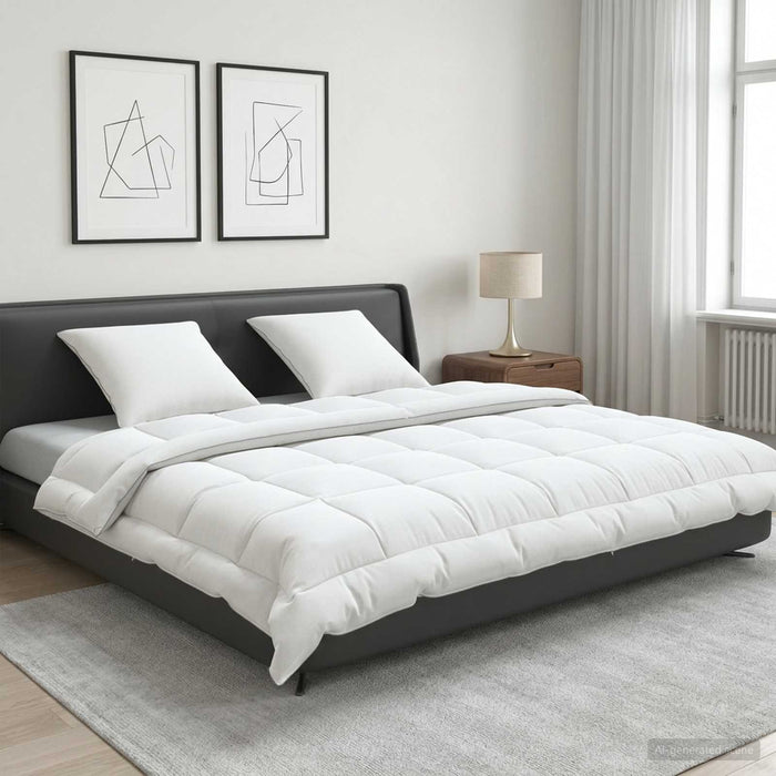 Set de plapumă și perne 3 pcs 200x200 cm Vară 200 GSM Lână Alb WALTI
