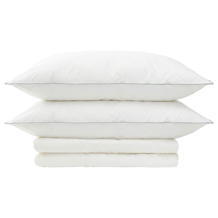 Set de plapumă și perne 3 pcs 140x220 cm Vară 200 GSM Lână Alb WALTI