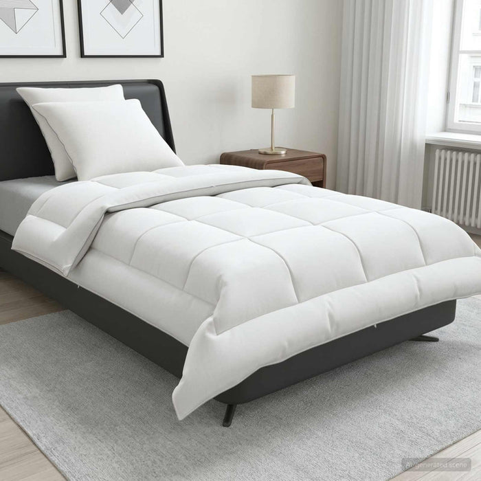 Set de plapumă și perne 3 pcs 140x220 cm Vară 200 GSM Lână Alb WALTI