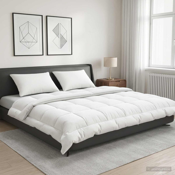 Set de plapumă și perne 3 pcs 240x260 cm Vară 200 GSM Lână Alb WALTI