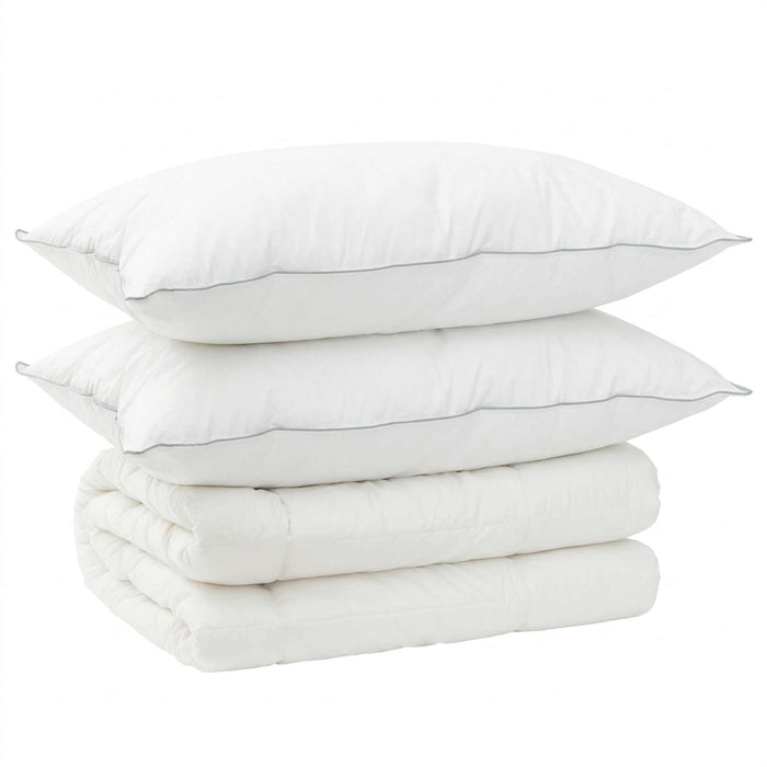 Set de plapumă și perne 3 pcs 200x220 cm Iarnă 450 GSM Lână Alb WALTI