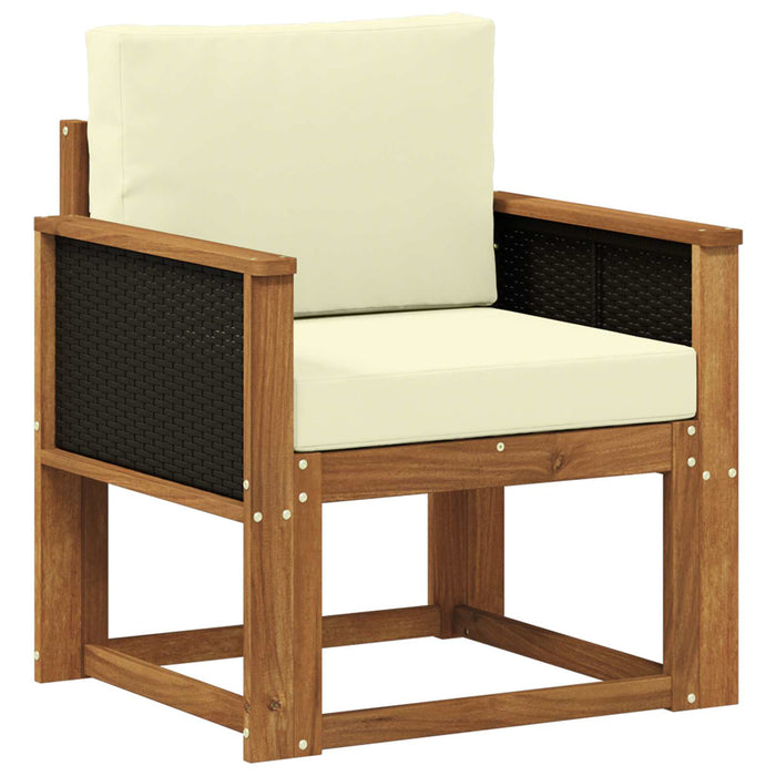 Canapea Medie pentru Exterior Lemn Solid de Acacia natural - WALTI WALTI
