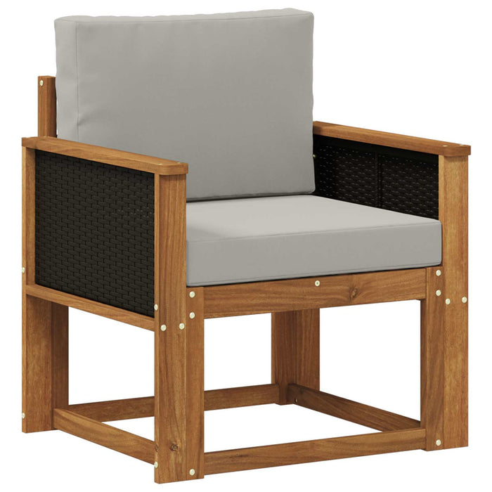 Canapea Medie pentru Exterior Lemn Solid de Acacia natural - WALTI WALTI