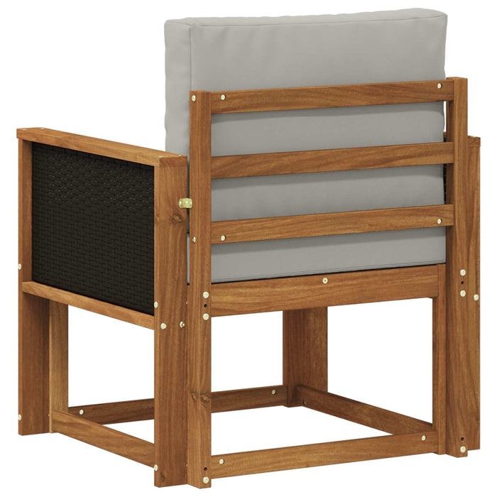 Canapea Medie pentru Exterior Lemn Solid de Acacia natural - WALTI WALTI