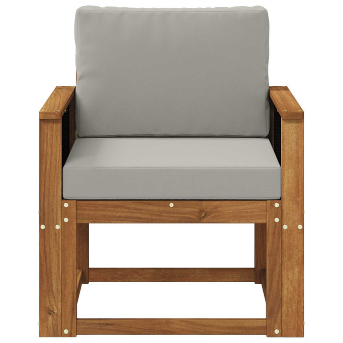 Canapea Medie pentru Exterior Lemn Solid de Acacia natural - WALTI WALTI