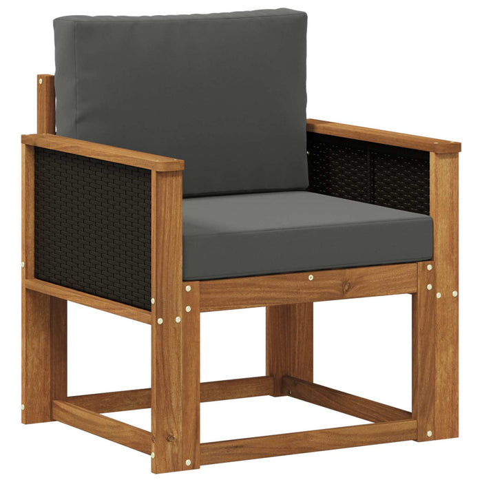 Canapea Medie pentru Exterior Lemn Solid de Acacia natural - WALTI WALTI