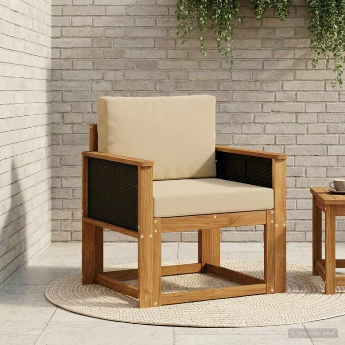 Canapea Medie pentru Exterior Lemn Solid de Acacia natural - WALTI WALTI