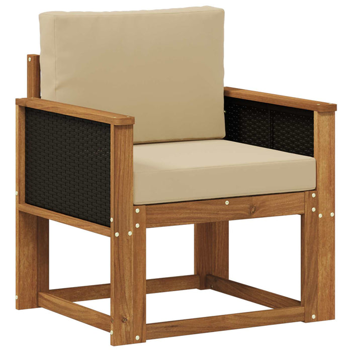 Canapea Medie pentru Exterior Lemn Solid de Acacia natural - WALTI WALTI