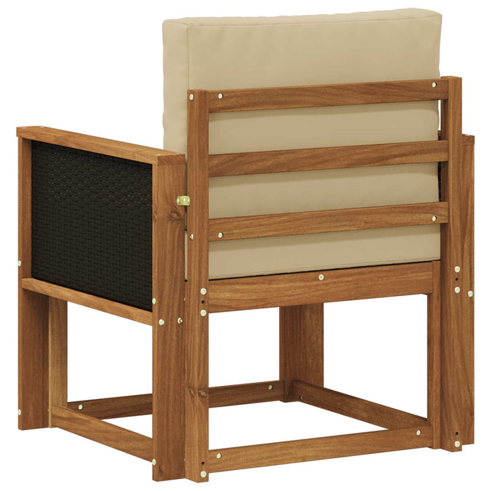 Canapea Medie pentru Exterior Lemn Solid de Acacia natural - WALTI WALTI