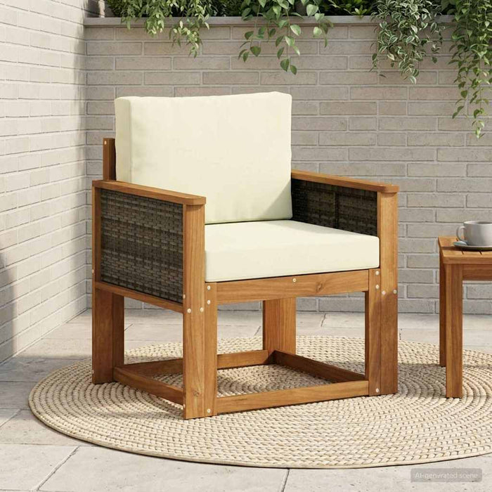 Canapea Medie pentru Exterior Lemn Solid de Acacia natural - WALTI WALTI
