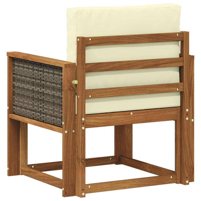 Canapea Medie pentru Exterior Lemn Solid de Acacia natural - WALTI WALTI