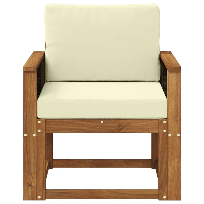 Canapea Medie pentru Exterior Lemn Solid de Acacia natural - WALTI WALTI