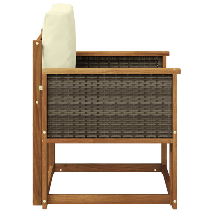 Canapea Medie pentru Exterior Lemn Solid de Acacia natural - WALTI WALTI