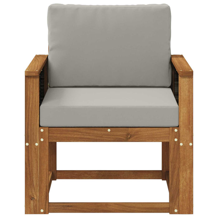 Canapea Medie pentru Exterior Lemn Solid de Acacia natural - WALTI WALTI