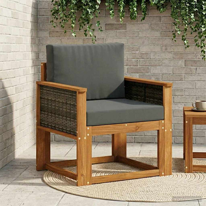 Canapea Medie pentru Exterior Lemn Solid de Acacia natural - WALTI WALTI