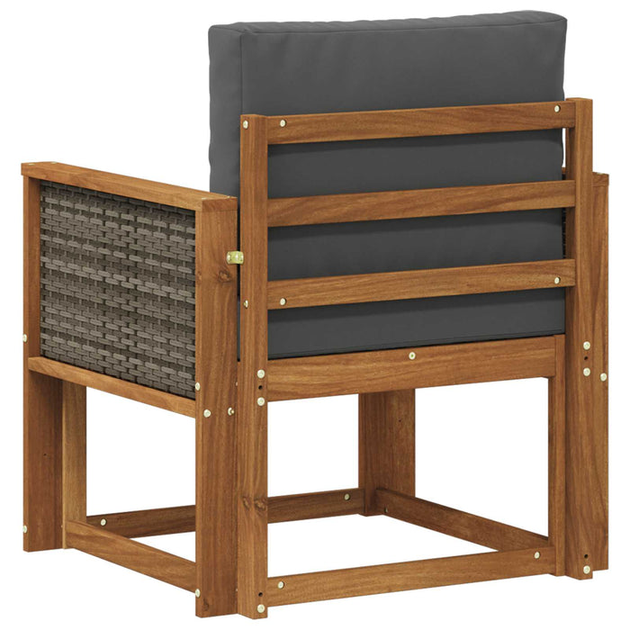 Canapea Medie pentru Exterior Lemn Solid de Acacia natural - WALTI WALTI
