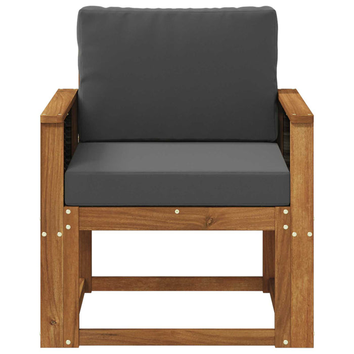 Canapea Medie pentru Exterior Lemn Solid de Acacia natural - WALTI WALTI