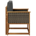 Canapea Medie pentru Exterior Lemn Solid de Acacia natural - WALTI WALTI