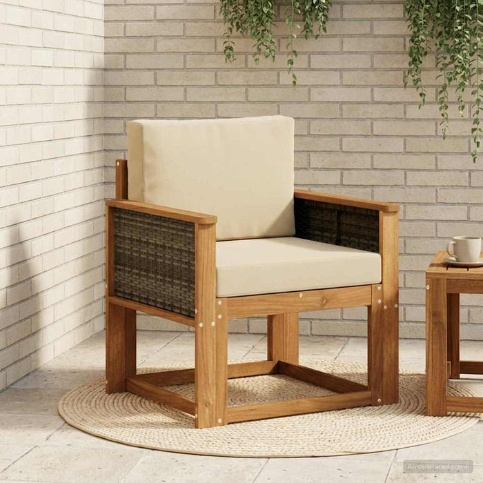 Canapea Medie pentru Exterior Lemn Solid de Acacia natural - WALTI WALTI