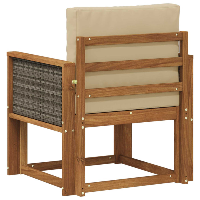 Canapea Medie pentru Exterior Lemn Solid de Acacia natural - WALTI WALTI