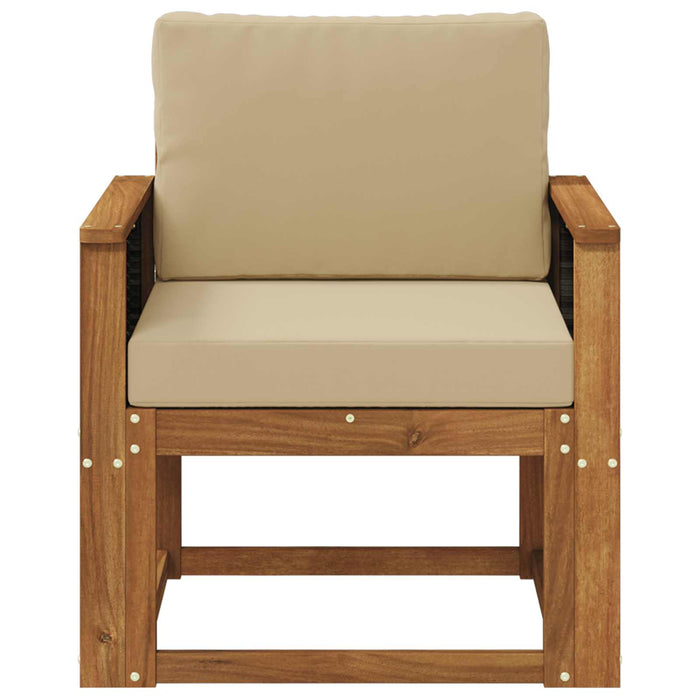 Canapea Medie pentru Exterior Lemn Solid de Acacia natural - WALTI WALTI